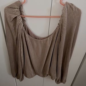 Gold shimmer long sleeve top